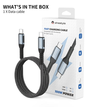 For Type-C Interface Devices AhaStyle Nylon Braided Dual Charging Cable, Power: 100W - USB-C & Type-C Cable by AhaStyle | Online Shopping UK | buy2fix