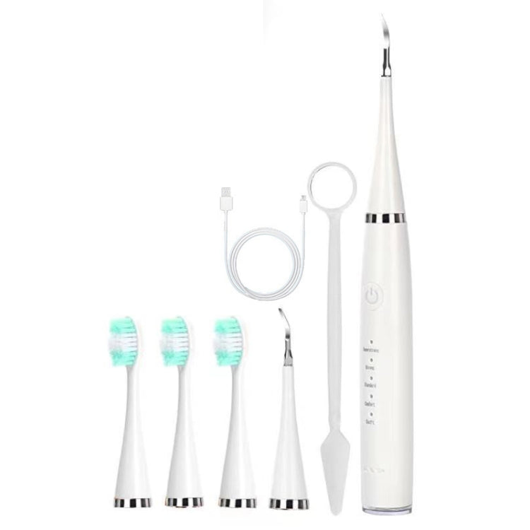 6 In 1 Electric Dental Scaler Calculus Removal Teeth Cleaning Set, Color: White Exclusive - Oral Irrigators by buy2fix | Online Shopping UK | buy2fix