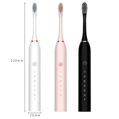 Rechargeable Ultrasonic Soft Bristle Electrical Toothbrushes Flosser 6 Gear With 4 Brushes(White) - Toothbrushes by buy2fix | Online Shopping UK | buy2fix