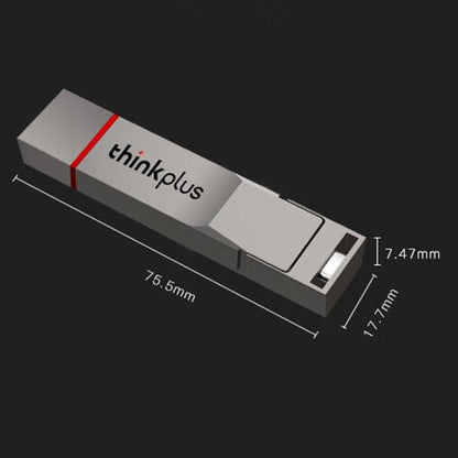 Lenovo Thinkplus TU280PRO USB3.2+Type-C Dual Interface Solid State U Disk, Memory: 256GB(Dark gray) - USB Flash Drives by Lenovo | Online Shopping UK | buy2fix