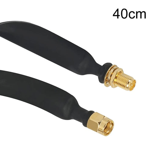 RP-SMA Male To Female  Fiberglass Antenna Through Wall Adapter Cable Flat Window Cable(40cm) - Connectors by buy2fix | Online Shopping UK | buy2fix