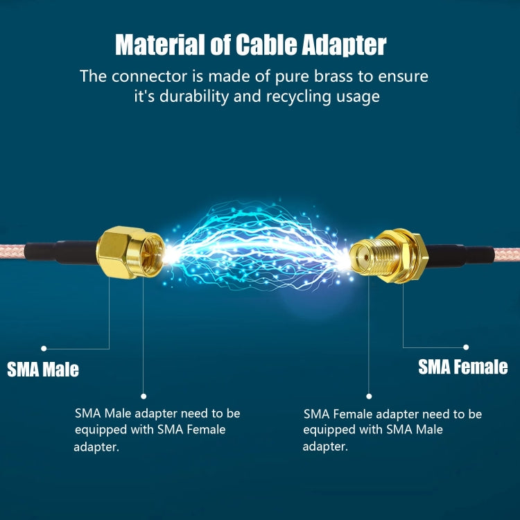 SMA Female To 2 TS9 R WiFi Antenna Extension Cable RG316 Extension Adapter Cable(30cm) - Connectors by buy2fix | Online Shopping UK | buy2fix