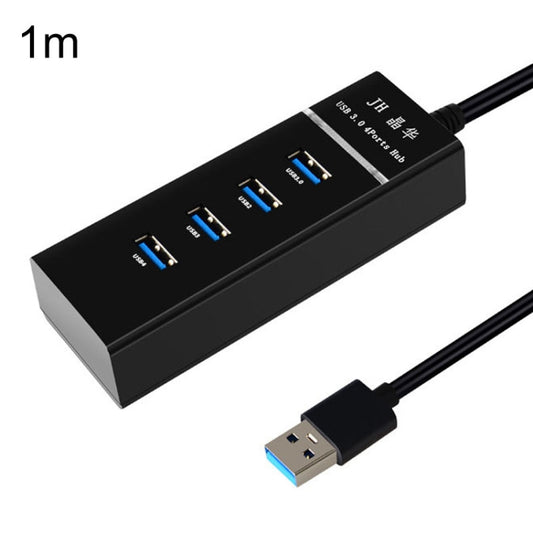 JINGHUA N606A USB3.0 Splitter One To Four Computer HUB Docking Station Connector, Size: 1m(Black) - USB 3.0 HUB by JINGHUA | Online Shopping UK | buy2fix