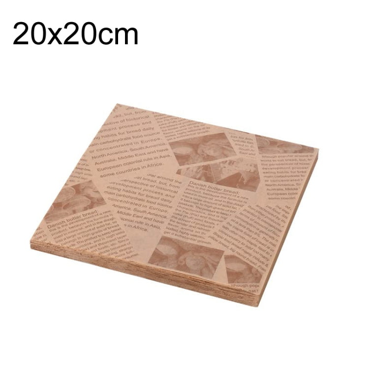 500sheets /Pack Deli Greaseproof Paper Baking Wrapping Paper Food Basket Liners Paper 20 x 20cm Brown - Retail Packaging by buy2fix | Online Shopping UK | buy2fix