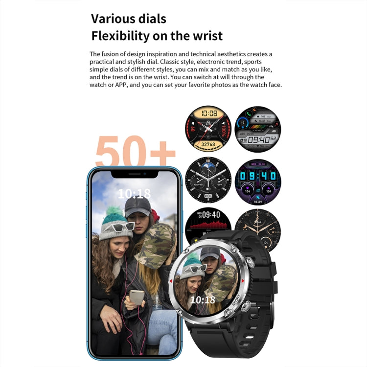 T30 1.6-inch Outdoor Sports Waterproof Smart Music Bluetooth Call Watch, Color: Dark Green - Smart Watches by buy2fix | Online Shopping UK | buy2fix