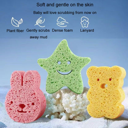 Baby Bathing Wood Pulp Sponge Cute Cartoon Soft Bath Sponge Bath Scrubber, Model: Duck - Bath Brushes & Sponges by buy2fix | Online Shopping UK | buy2fix