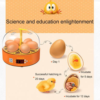 6-Eggs Small Household Experimental Children Smart Chicken Incubators, Spec: Dual-electric Automatic AU Plug - Incubators by buy2fix | Online Shopping UK | buy2fix