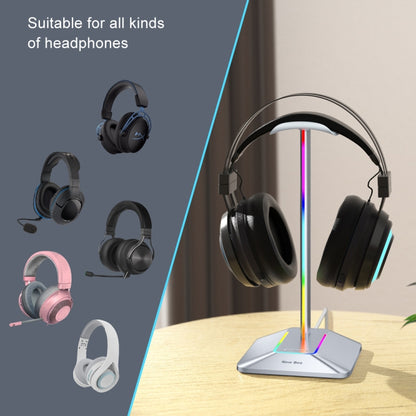 New Bee Dual Output Colorful Headset Display Rack HUB Expansion Headphone Holder, Color: Z8 Black - Headset Stand by buy2fix | Online Shopping UK | buy2fix