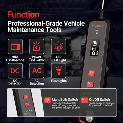 JDiag Mini Circuit Tester AC/DC Detection Multi-function Oscilloscope(P50 Pro) - Electronic Test by JDiag | Online Shopping UK | buy2fix