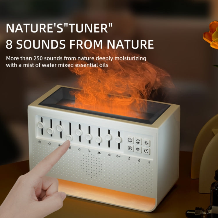 C221 Bluetooth White Noise Flame Aromatherapy Machine Home Desktop Humidifier(English Version) - Air Purifiers & Accessories by buy2fix | Online Shopping UK | buy2fix