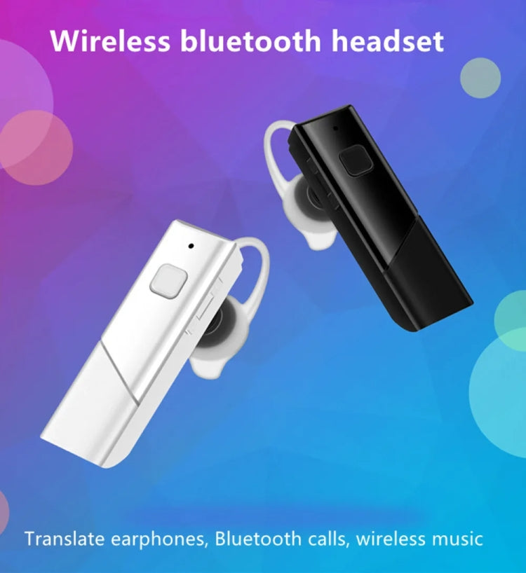 40 Languages Instant Real-Time Translation Smart Wireless BT5.0 Translation Earphone(Black) -  by buy2fix | Online Shopping UK | buy2fix