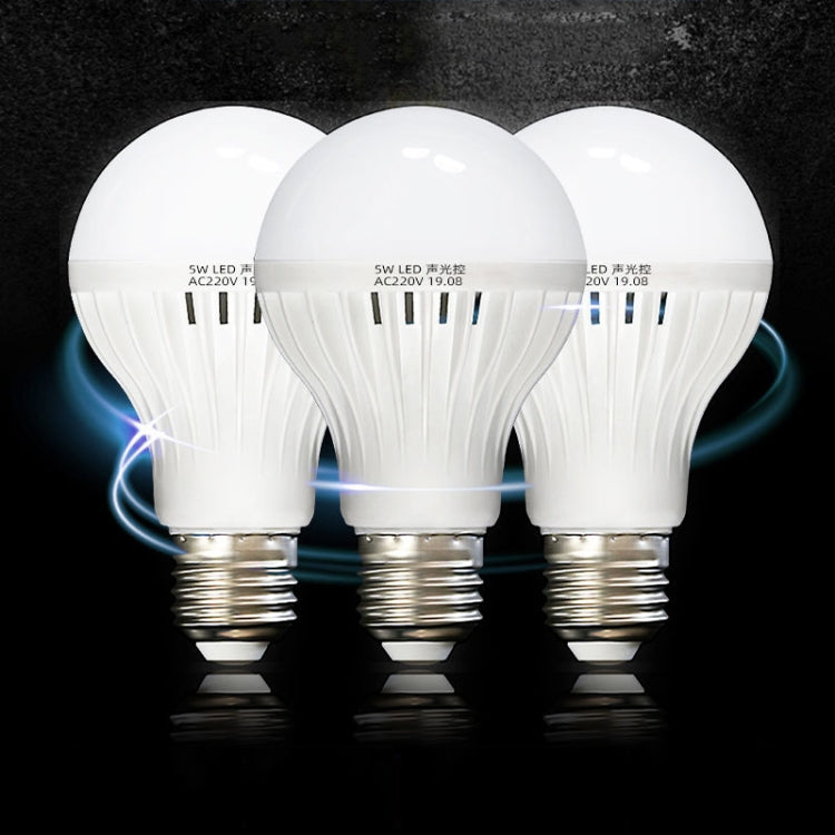 E27 LED Sound/Light Control Bulb Stair Corridor Human Body Sensor Light, Power: 5W(Premium) - LED Blubs & Tubes by buy2fix | Online Shopping UK | buy2fix