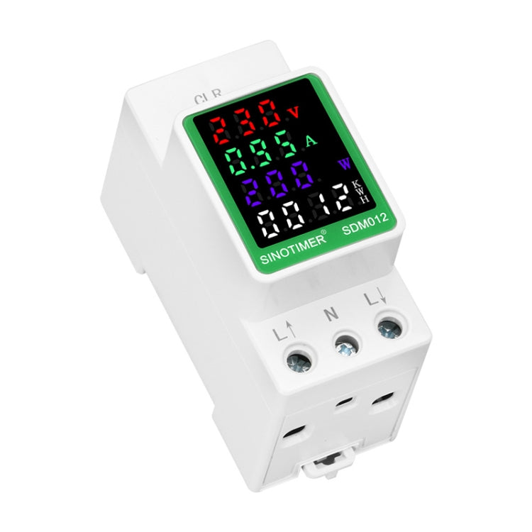 SINOTIMER DIN Rail AC Digital Display Current Voltage Power Electricity Multi-Function Tester, Model: SDM012-2 - Current & Voltage Tester by SINOTIMER | Online Shopping UK | buy2fix