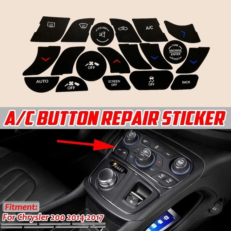 For Chrysler 200 2014-2017 Air Conditioning Button Repair Sticker - Decorative Sticker by buy2fix | Online Shopping UK | buy2fix