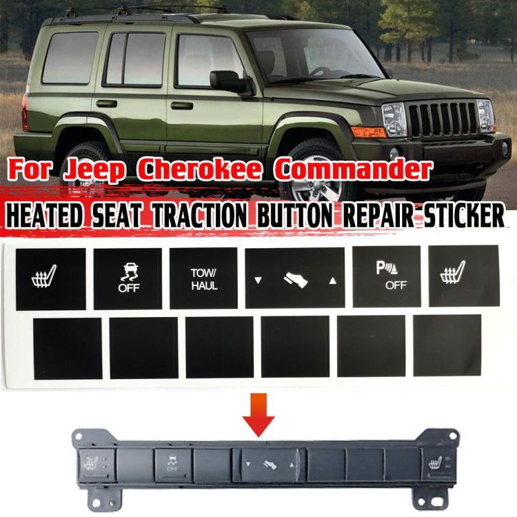 For Jeep Cherokee/Commander Car Seat Heating Switch Sticker - Decorative Sticker by buy2fix | Online Shopping UK | buy2fix