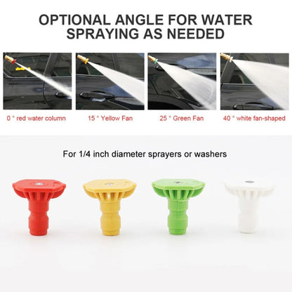 High-pressure Car Washer Nozzle Fan-shaped 1/4 Quick Plug Connector Water Rifle Parts, Specification: 25 Degree (1.2 Nozzle) - Car Washer & Accessories by buy2fix | Online Shopping UK | buy2fix