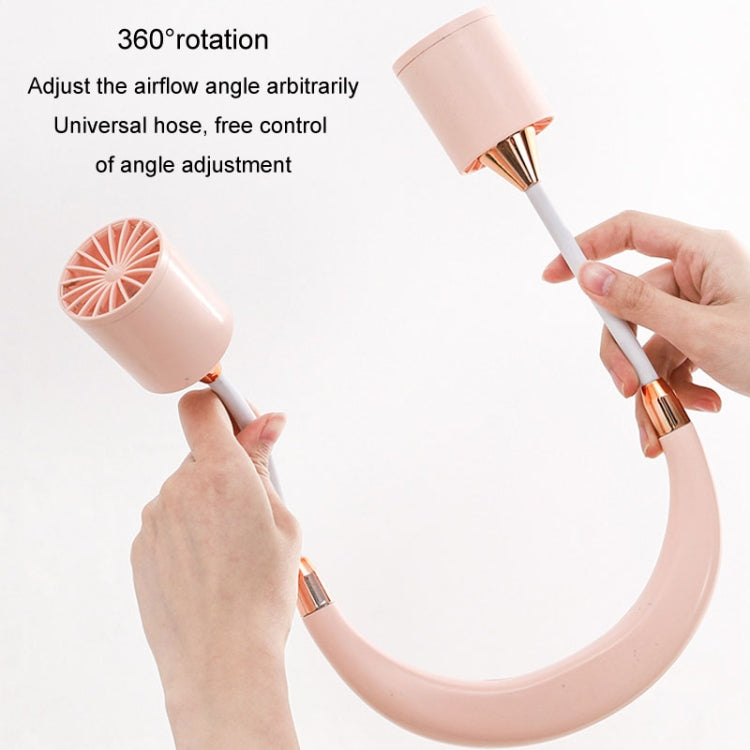 Portable Hanging Neck Fan USB Charging Long Life Outdoor Small Fan(Pink) - Electric Fans by buy2fix | Online Shopping UK | buy2fix