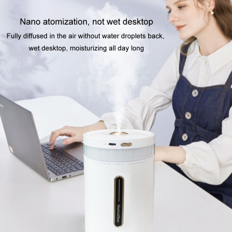 1L Home Humidifier Large Capacity Desk Aroma Mute Ambient Light Humidifier Charging Model(Green) - Air Purifiers & Accessories by buy2fix | Online Shopping UK | buy2fix