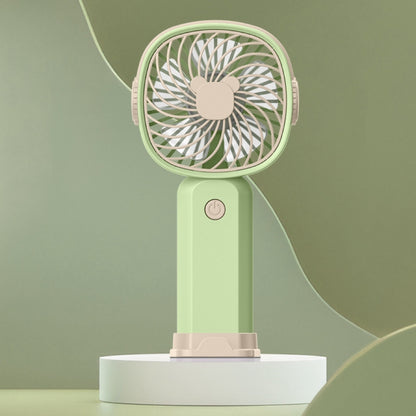 Handheld Portable Mini Multifunctional Fan With Phone Holder Function, Color: Yellow Green with Battery - Electric Fans by buy2fix | Online Shopping UK | buy2fix