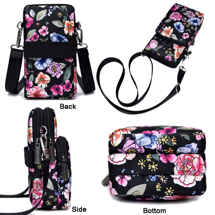 Printed Crossbody Mobile Phone Bag Mini Wallet With Arm Band, Style: Small Tree Bud - Single-shoulder Bags by buy2fix | Online Shopping UK | buy2fix