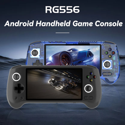 ANBERNIC RG556 Handheld Game Console Android 13 System 5.48-Inch AMOLED Screen WIFI Bluetooth Game Player 128GB+128GB(Black) - Pocket Console by ANBERNIC | Online Shopping UK | buy2fix