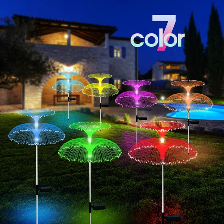 Solar Fiber Optic Light Double Layer Jellyfish Light LED Outdoor Garden Decoration Atmosphere Lamp, Style: Basic Model - Solar Lights by buy2fix | Online Shopping UK | buy2fix