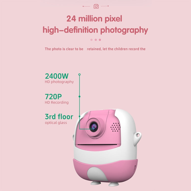 A19B 2.0-Inch 720P HD Reversible Camera Cartoon Children Mini Digital Printing Camera(Pink) - Children Cameras by buy2fix | Online Shopping UK | buy2fix