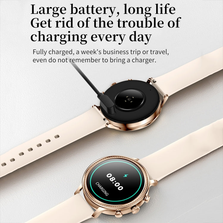 V60 1.39 Inch Health Monitoring Multifunctional Waterproof Bluetooth Call Smart Watch, Color: Silver Steel - Smart Watches by buy2fix | Online Shopping UK | buy2fix