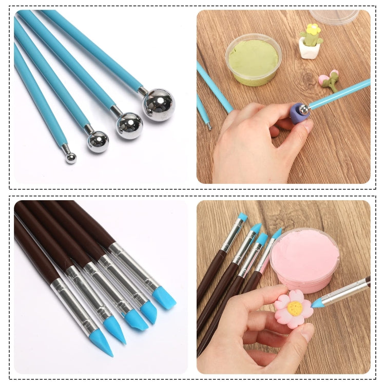 42 In 1 Clay Tools Kit Ceramics DIY Clay Sculpting Tools for Pottery Craft, Baking, Carving - Burin &Cutting Knife by buy2fix | Online Shopping UK | buy2fix