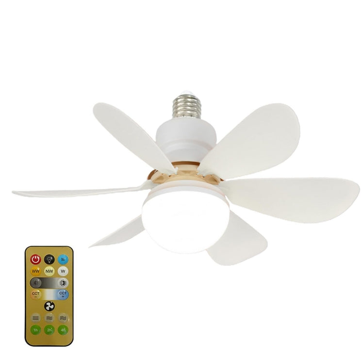 Home Small Fan Light E27 Snail Mouth Suspension Fan Lamp, Size: 420x205mm 30W White(Remote Control Without Base) - Electric Fans by buy2fix | Online Shopping UK | buy2fix