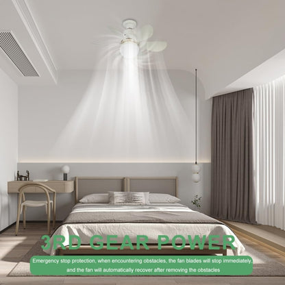 Home Small Fan Light E27 Snail Mouth Suspension Fan Lamp, Size: 420x205mm 30W Matcha Green(Remote Control Without Base) - Electric Fans by buy2fix | Online Shopping UK | buy2fix