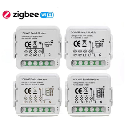 4CH Zigbee Smart Switch Module For Alexa / Google Home / Tuya Smart Life APP - Smart Switch by buy2fix | Online Shopping UK | buy2fix