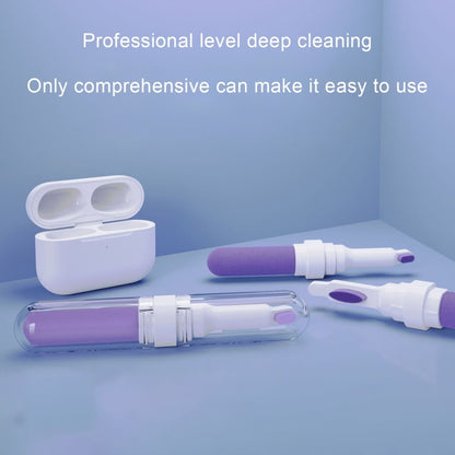 2pcs 3-in-1 Multi-purpose Bluetooth Earphone Cleaning Pen Keyboard Cleaning Brush(Purple) - Other Accessories by buy2fix | Online Shopping UK | buy2fix