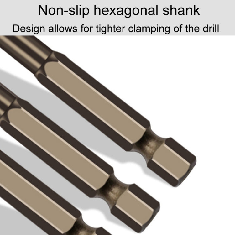 10mm Hexagonal Shank Spiral Flute Cross Alloy Drill Bits Glass Tile Four Edge Drivers - Drill & Drill Bits by buy2fix | Online Shopping UK | buy2fix