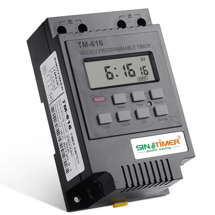 SINOTIMER TM616B-4 12V 30A Weekly Programmable Digital Timer Switch Relay Control - Switch by SINOTIMER | Online Shopping UK | buy2fix