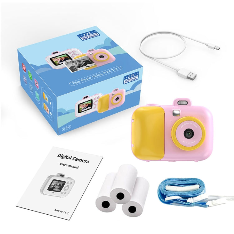 2.4-Inch Smart Digital Kids Thermal Printing Camera With Printing Paper, Color: 503AF Pink Focus - Children Cameras by buy2fix | Online Shopping UK | buy2fix