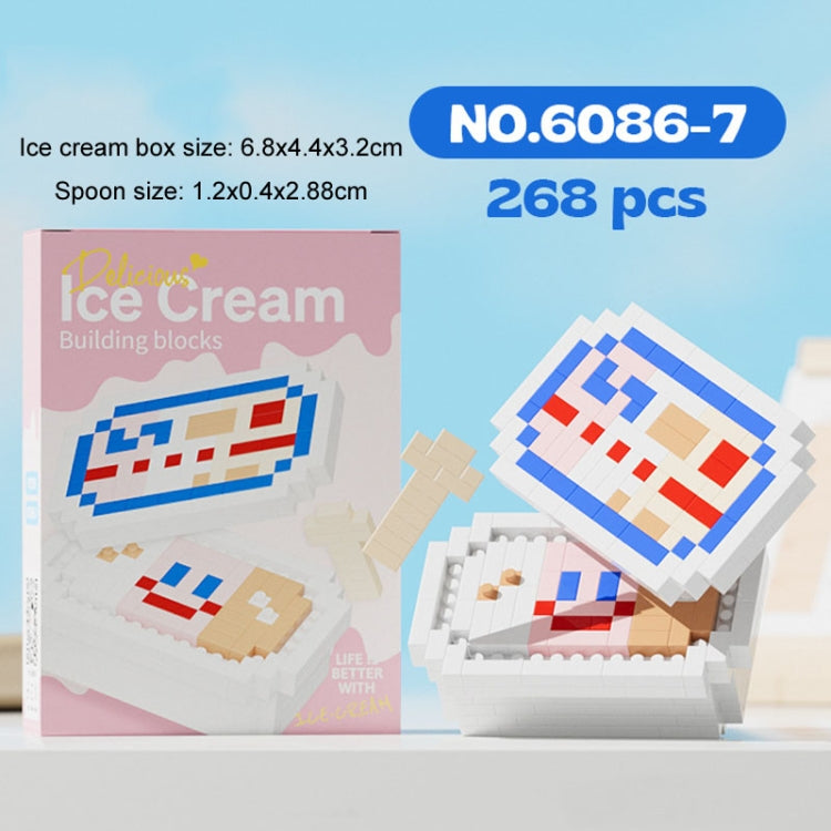 6086-7 Tricolor Cup Childhood Memory Ice-Cream Series Micro-Particle Building Block Toys Birthday Gift - Building Blocks by buy2fix | Online Shopping UK | buy2fix