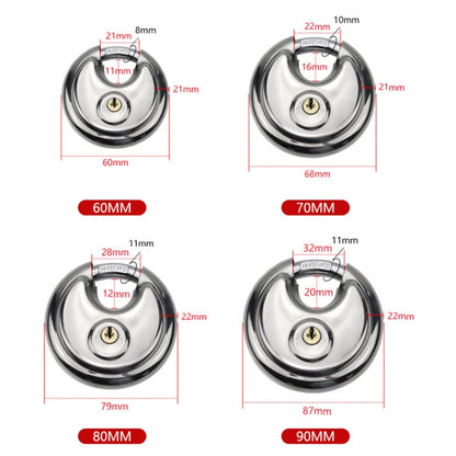 60mm Household Anti-Theft Rust-Proof And Waterproof Pure Copper Core Round Padlock - Padlocks by buy2fix | Online Shopping UK | buy2fix