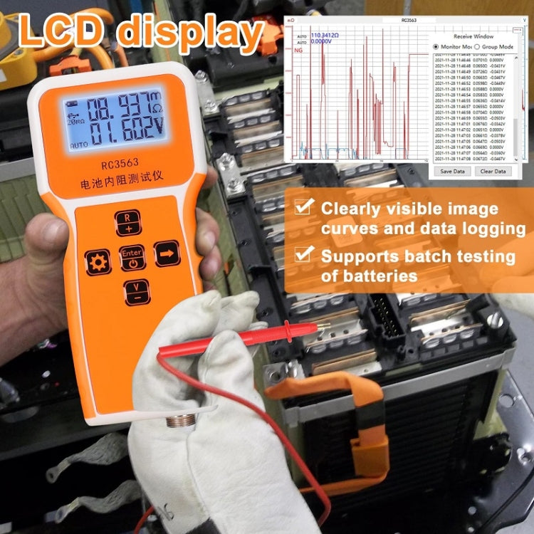 High-Precision Battery Voltage Internal Resistance Tester, Specifications: Host+Probe - Battery & Resistance Tester by buy2fix | Online Shopping UK | buy2fix