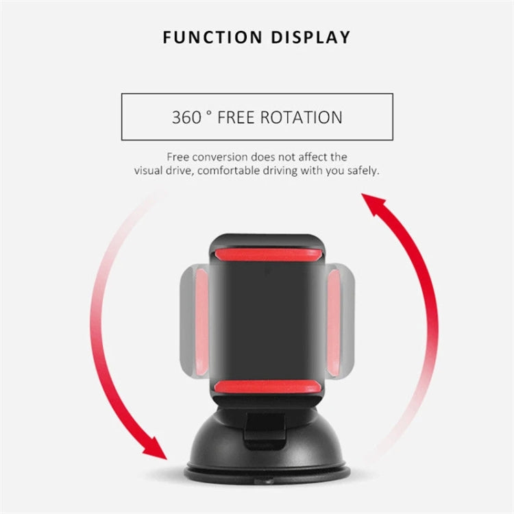 Navigation Car Holder Dashboard Desktop Suction Cup Mobile Phone Holder(Black Red) - Car Holders by buy2fix | Online Shopping UK | buy2fix