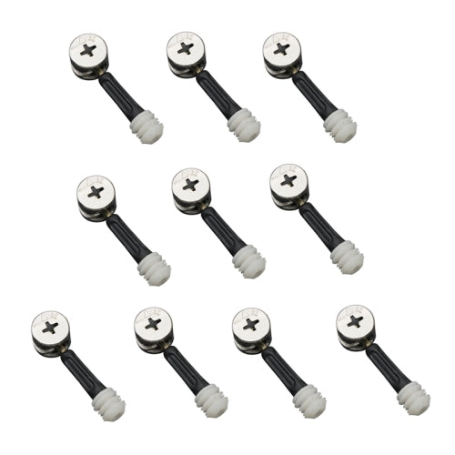 10pcs 35mm 3 In 1 Screw Connector Furniture Link Fixer Closet Eccentric Wheel Nut Connection Fastener - Furniture Accessories by buy2fix | Online Shopping UK | buy2fix