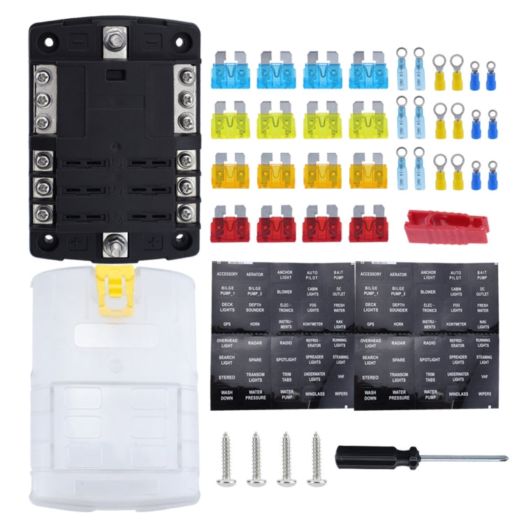 6-Way LED Indicator Fuse Box Socket For RV And Yacht, Set: Configuration 4 - Fuse by buy2fix | Online Shopping UK | buy2fix