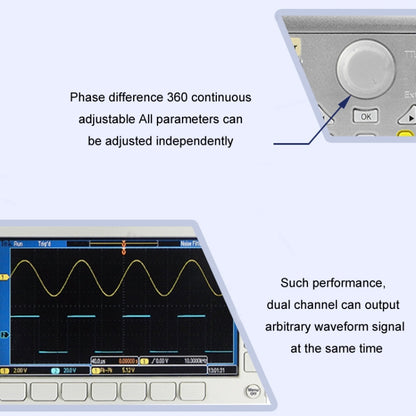 JUNTEK Programmable Dual-Channel DDS Function Arbitrary Waveform Signal Generator, Frequency: 60MHz(UK Plug) - Other Tester Tool by buy2fix | Online Shopping UK | buy2fix