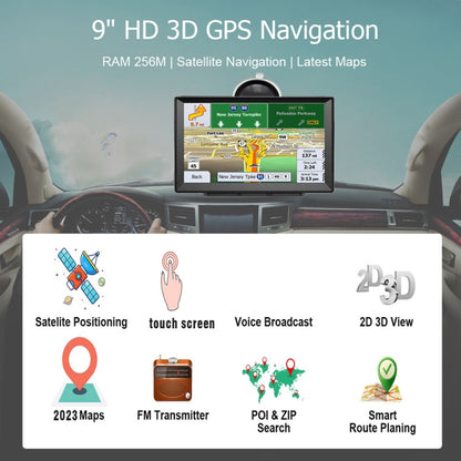 9 Inch 8G/256M Car GPS Navigator With Large Screen Capacitive Bluetooth Map, Area: Southeast Asia Map - Car MP3 & MP4 & MP5 by buy2fix | Online Shopping UK | buy2fix