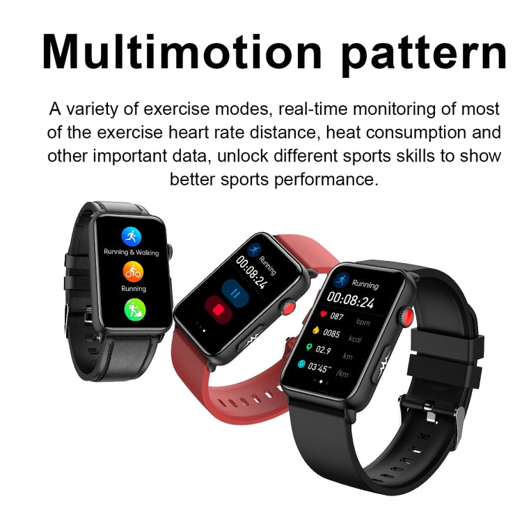 Smart Watch Ring ECG Temperature Heart Rate Blood Pressure Health Bluetooth Talking Watch, Color: Black Silicone - Smart Wristbands by buy2fix | Online Shopping UK | buy2fix