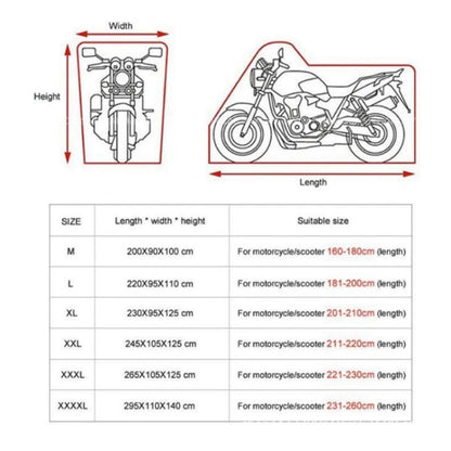 Motorcycle Rain Sun Protection Cover Oxford Cloth Dustproof With Anti-theft Buckle, Size: M - Raincoat by buy2fix | Online Shopping UK | buy2fix