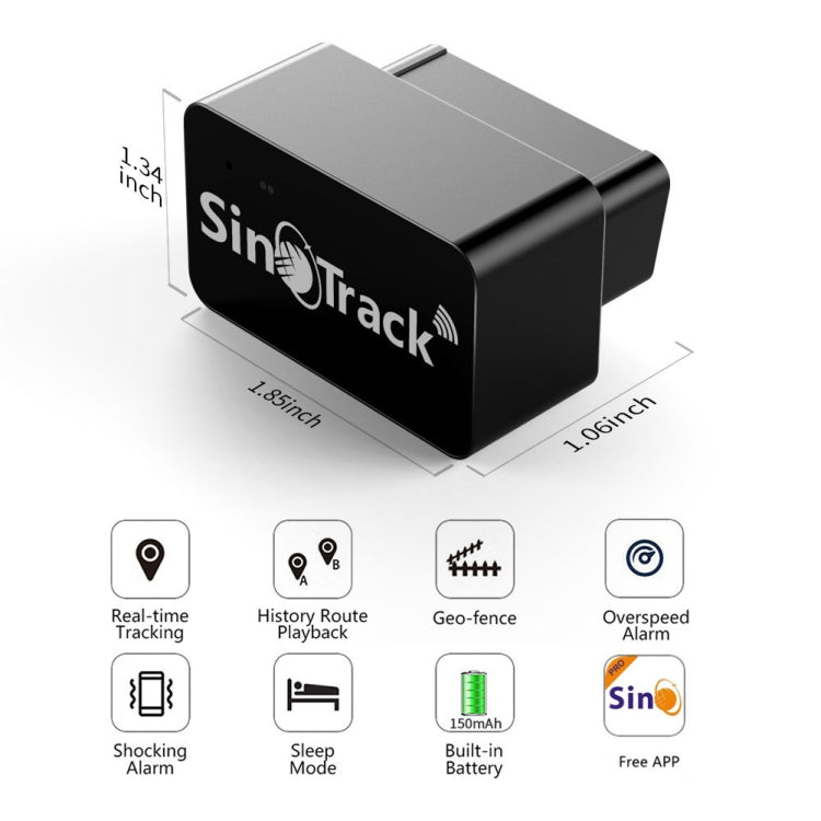 SinoTrack 2G OBD Car Anti-Lost GPS Anti-Theft Tracking Locator(2G-ST-902A) - Personal Tracker by SinoTrack | Online Shopping UK | buy2fix