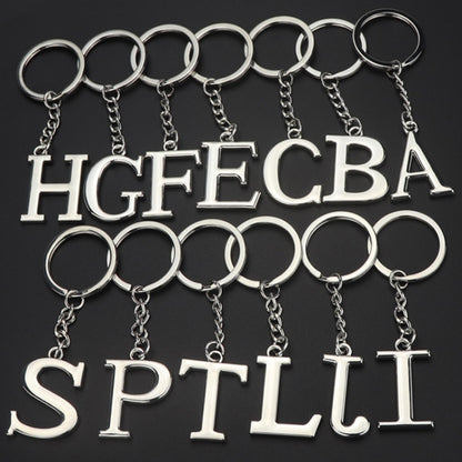 Double-Sided Three-Dimensional Plating Alphabet Keychain, Style: Z - Key Rings by buy2fix | Online Shopping UK | buy2fix