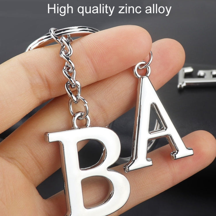 Double-Sided Three-Dimensional Plating Alphabet Keychain, Style: V - Key Rings by buy2fix | Online Shopping UK | buy2fix