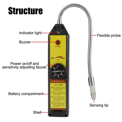 Car Halogen Air Conditioning Refrigerant Leak Detector, Model: WJL-6000 - Gas Monitor by buy2fix | Online Shopping UK | buy2fix